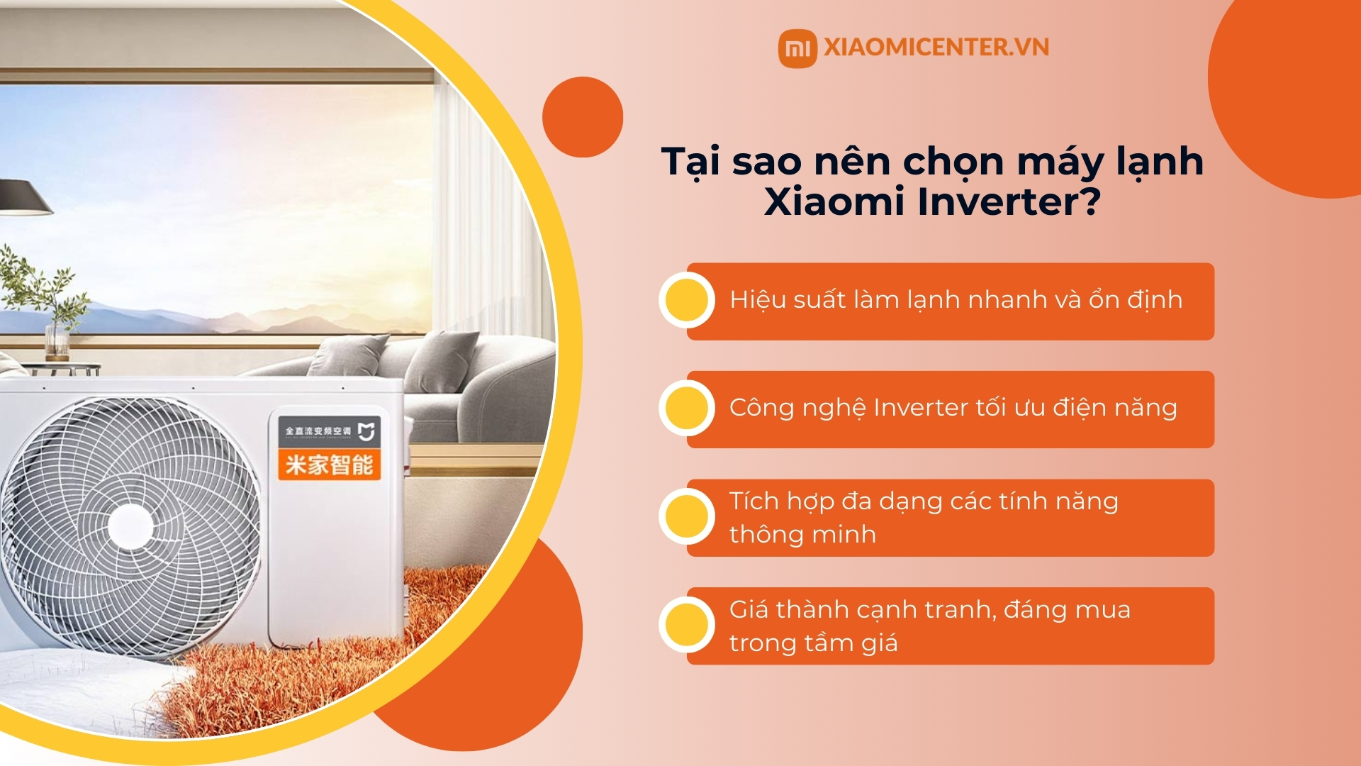 M&aacute;y lạnh Xiaomi Inverter - Lựa chọn đ&aacute;ng c&acirc;n nhắc trong ph&acirc;n kh&uacute;c tiết kiệm điện