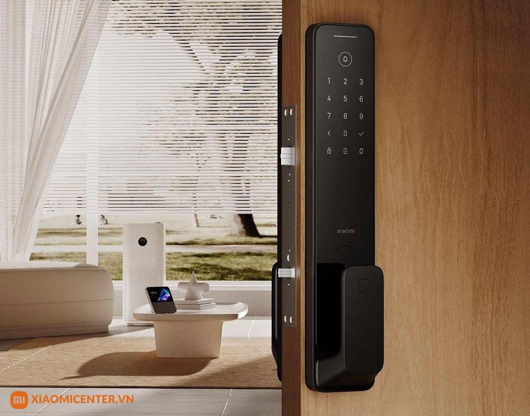 Kh&oacute;a v&acirc;n tay cửa gỗ hiện đại, bảo mật, tiện lợi