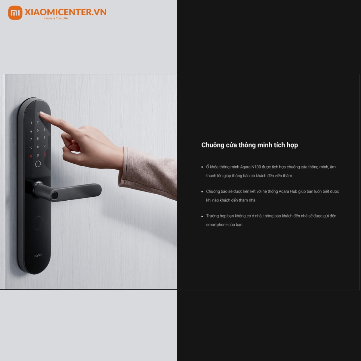 Khóa Aqara N100 Mở Bằng Vân Tay