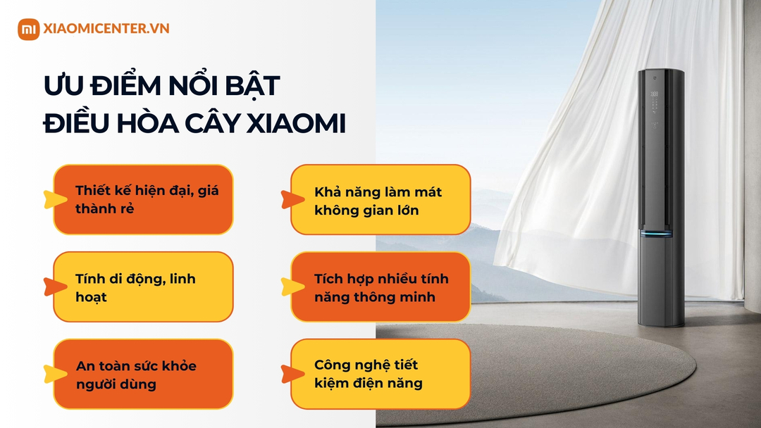 Ưu điểm nổi bật của điều h&ograve;a di động Xiaomi