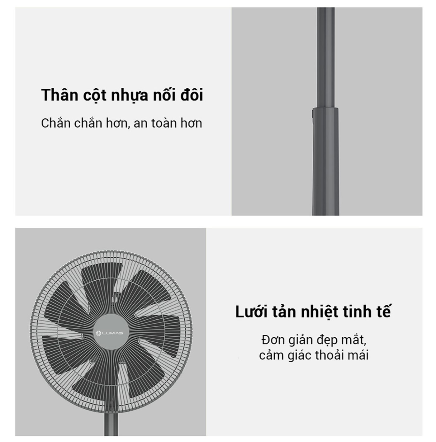 Thiết kế Lumias F08 Pro chắc chắn, dễ d&agrave;ng th&aacute;o lắp